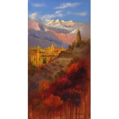 Tahir Bilal Ummi, 24 x 48 Inch, Oil on Canvas, Landscape Painting, AC-TBL-104